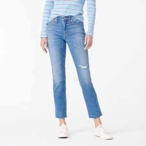 J Crew 9 Inch Vintage Straight Jeans Size 35